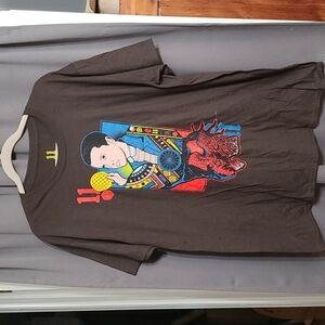 11 Stranger Things Men’s  Graphic T-shirt  Brown Short Sleeve Size XL EUC